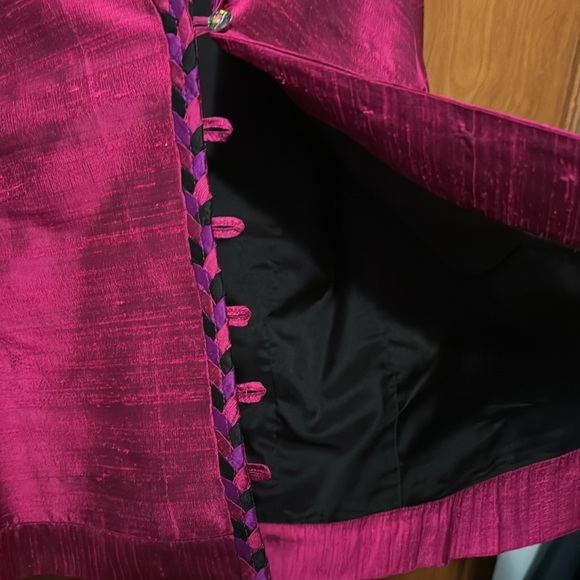 Silk Jacket with Buttons Closure - Picture 3 of 6